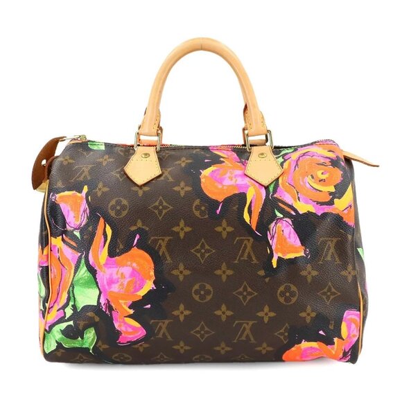 LOUIS VUITTON Monogram Rose Speedy 30 Hand Bag Brown Pink M48610 90280795 - Picture 1 of 11